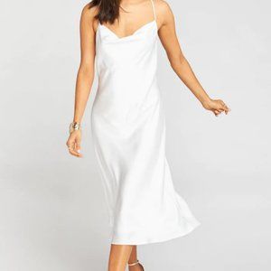 NWOT - Show Me Your Mumu White Verona Slip Dress (Small)